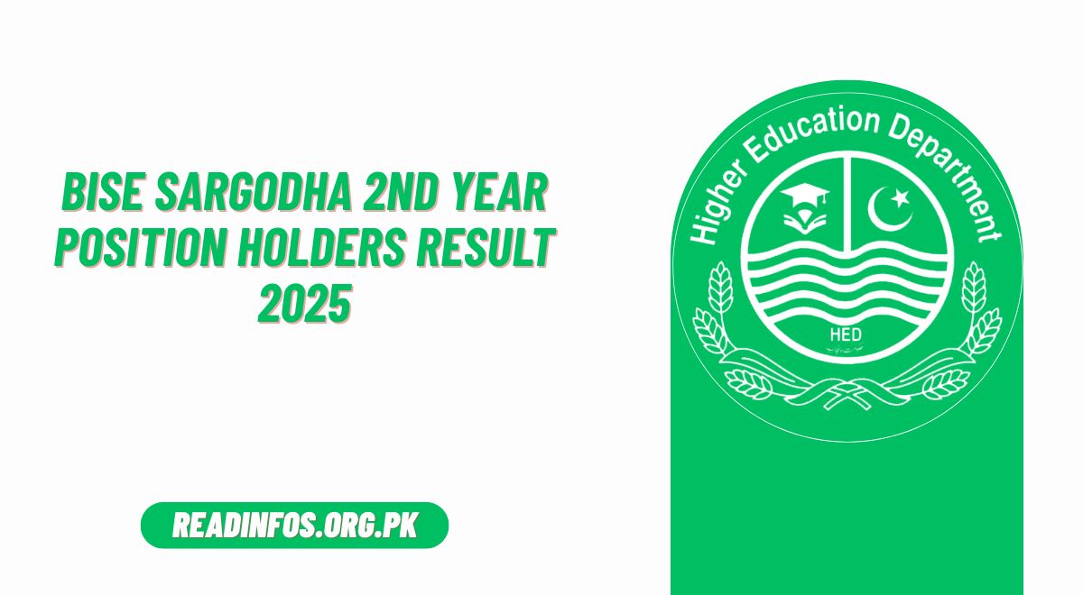 BISE Sargodha 2nd Year Position Holders Result 2025 Announced