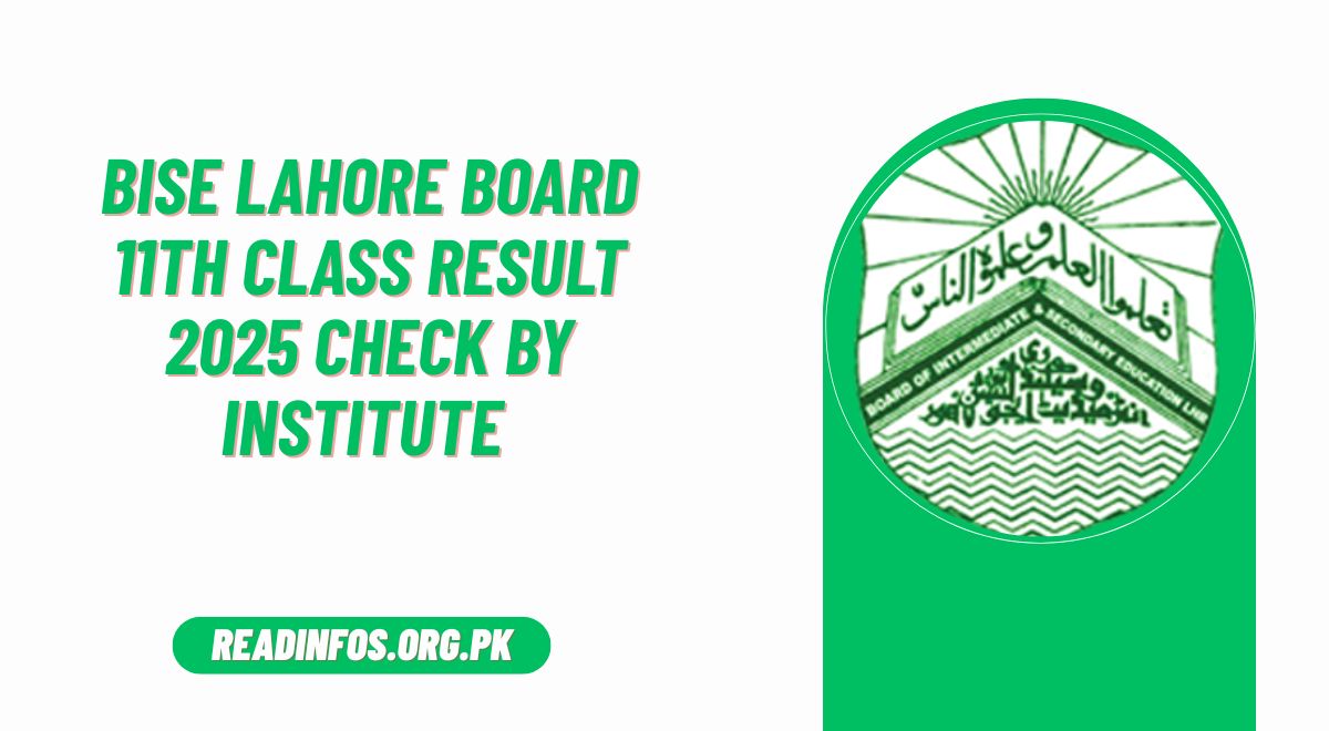 BISE Lahore Board 11th Class Result 2025 Check By Institute