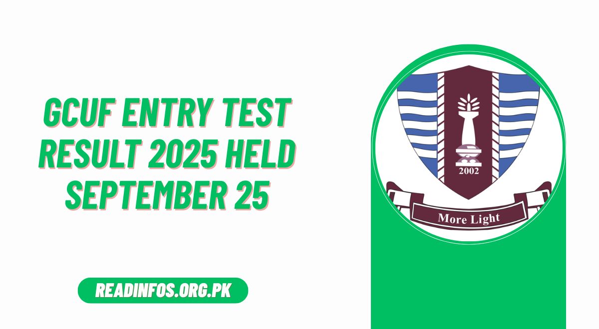 GCUF Entry Test Result 2025 Held September 25