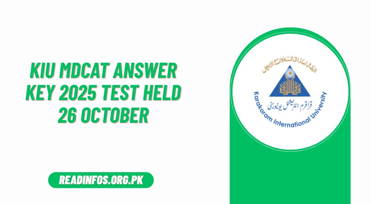 KIU MDCAT Answer Key 2025 Test Held 26 October