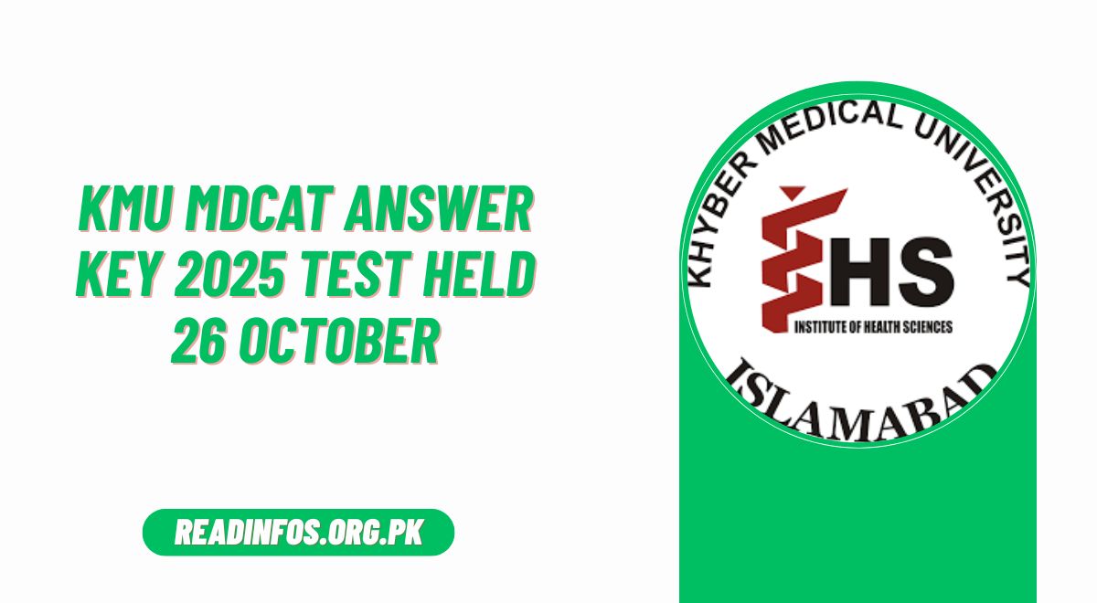KMU MDCAT Answer Key 2025 Test Held 26 October