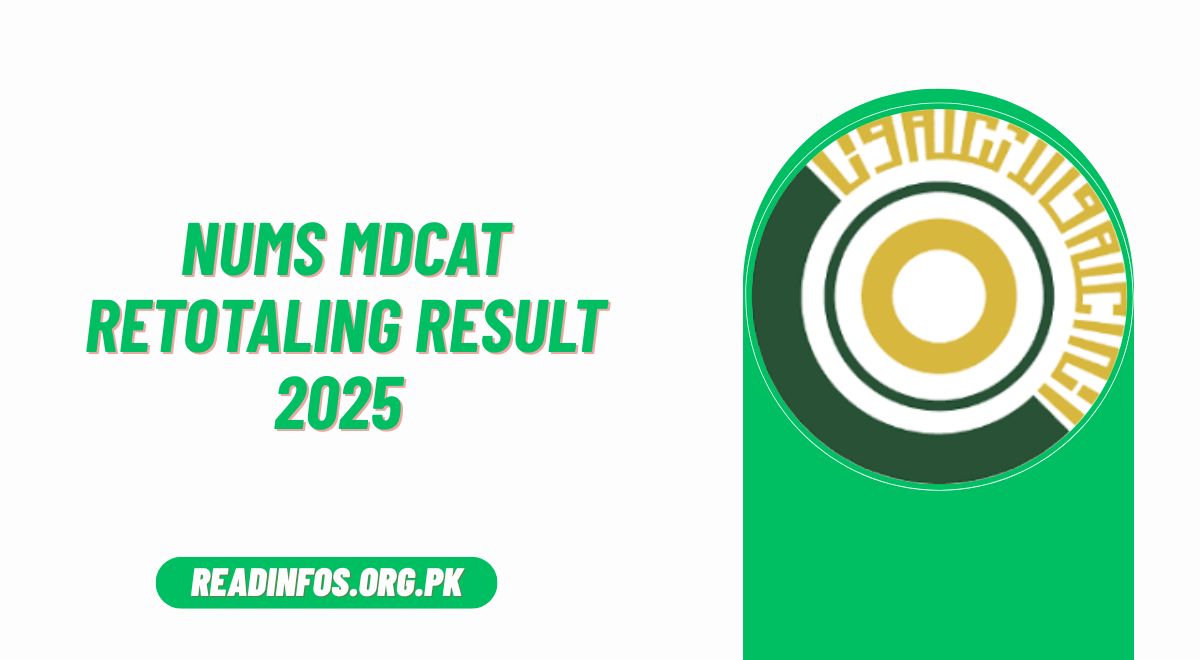NUMS MDCAT Retotaling Result 2025 Announced