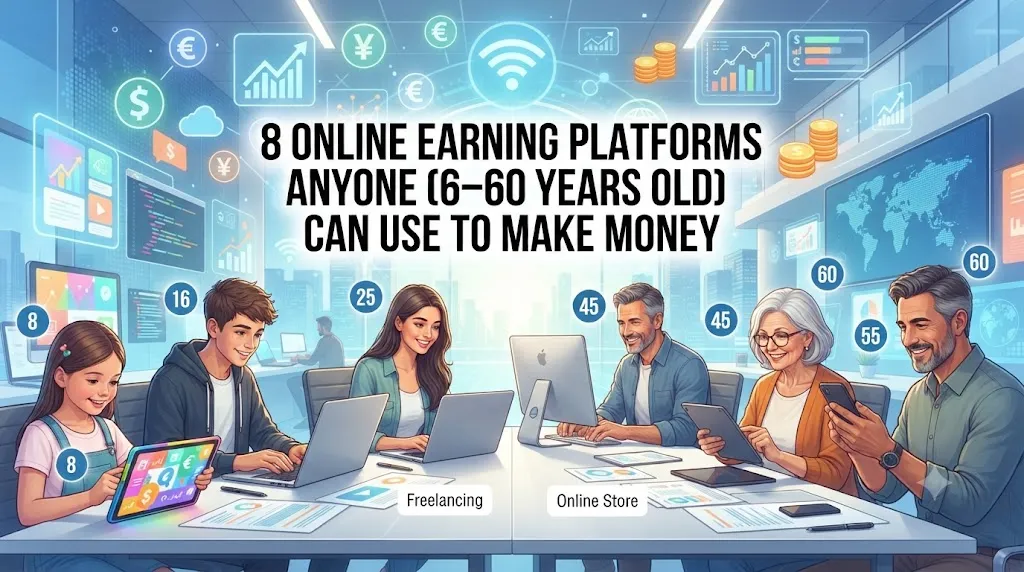 8 Online Earning Platforms Anyone (6–60 Years Old) Can Use to Make Money