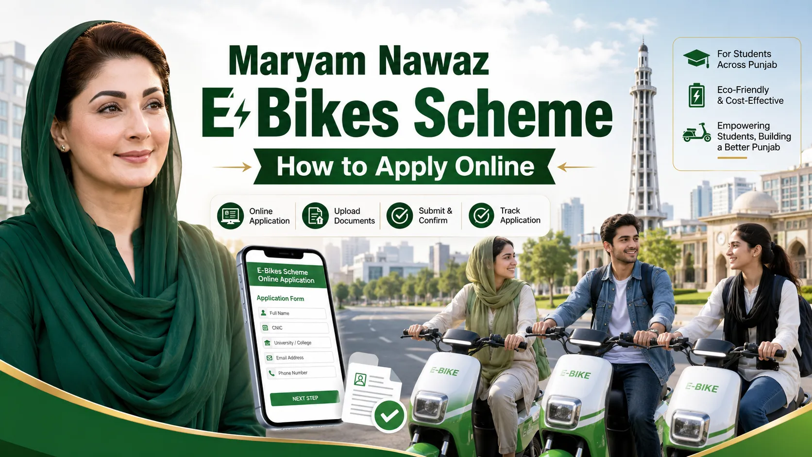 Maryam Nawaz E-Bikes Scheme 2026: How to Apply Online